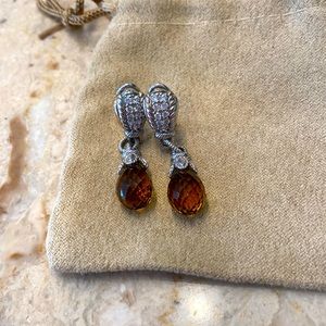 Judith Ripka Sterling silver drop earrings